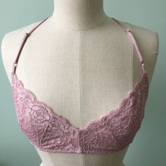 Free People Other - NWOT Free People Pink Cross Back Bra